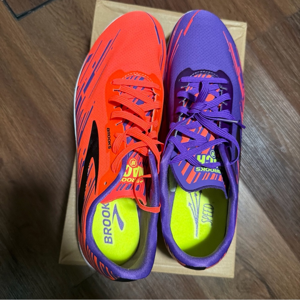 BROOKS | Mach 18 Cross Country Spike Athletic Shoes Sz 11.5. Missing 1 Spike - Picture 2 of 7